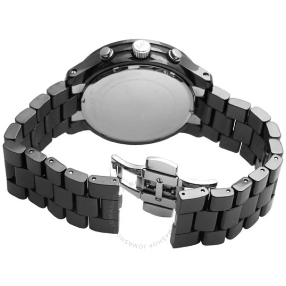 Michael Kors Black Dial Black Ceramic Bracelet Oversized Watch MK 5174 - Picture 4 of 7